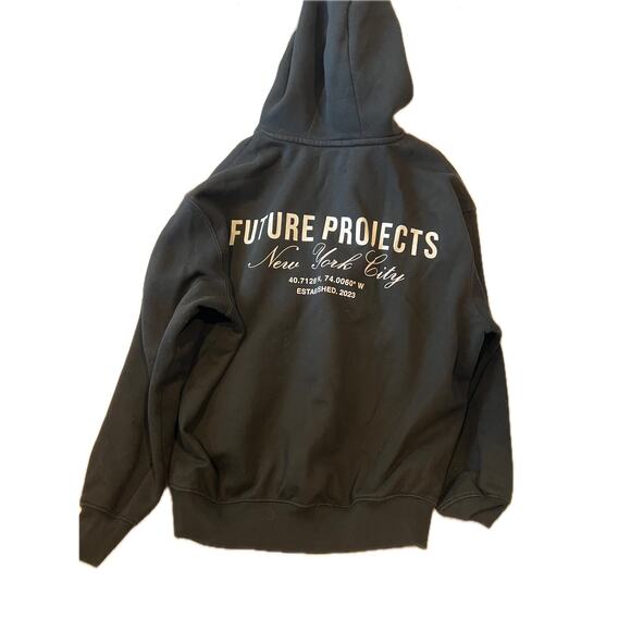 Primark Future Projects NYC Black Pullover Hoodie Mens L - Picture 2 of 4